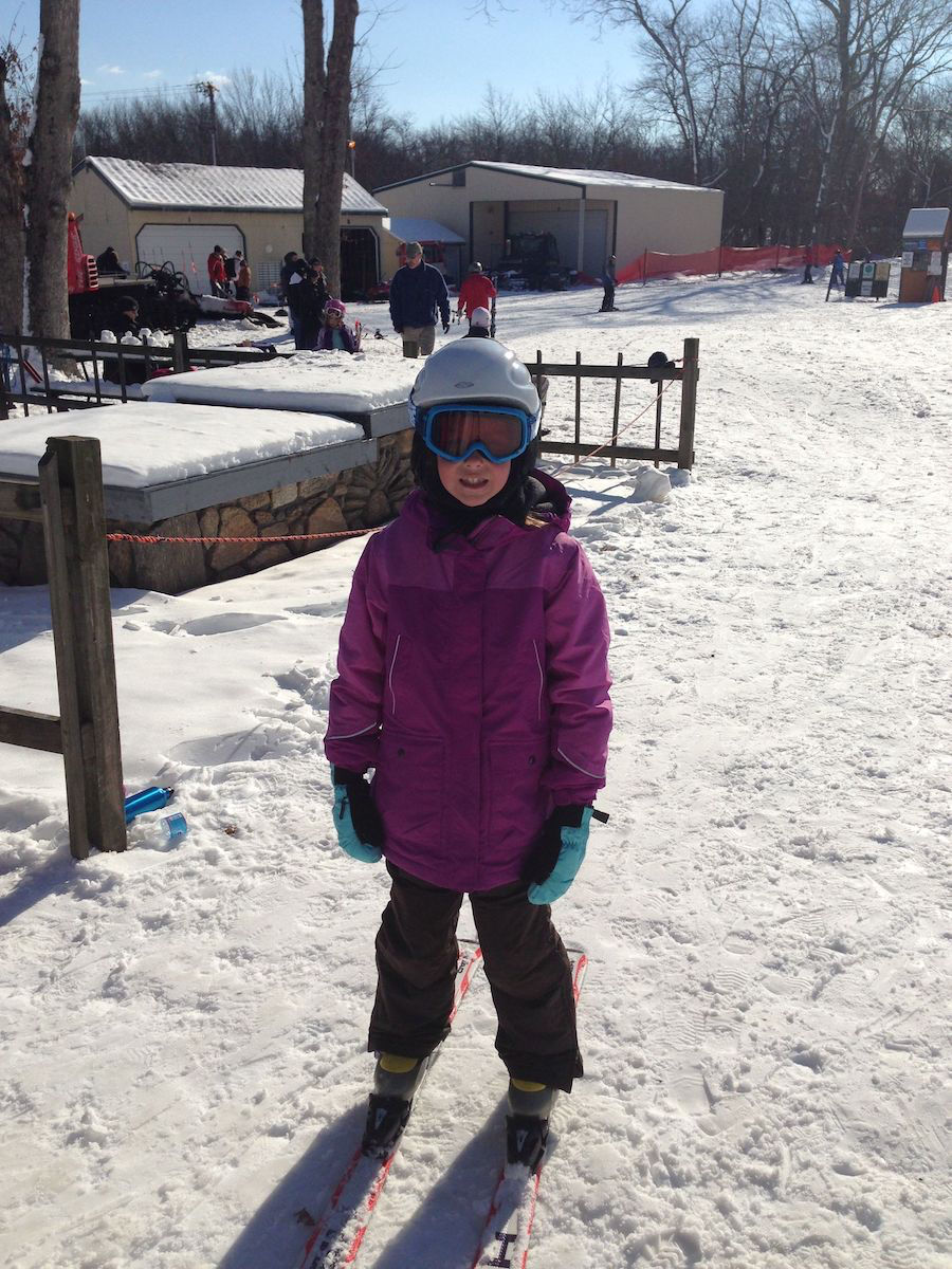 Girl on skis at Yawgoo Valley
