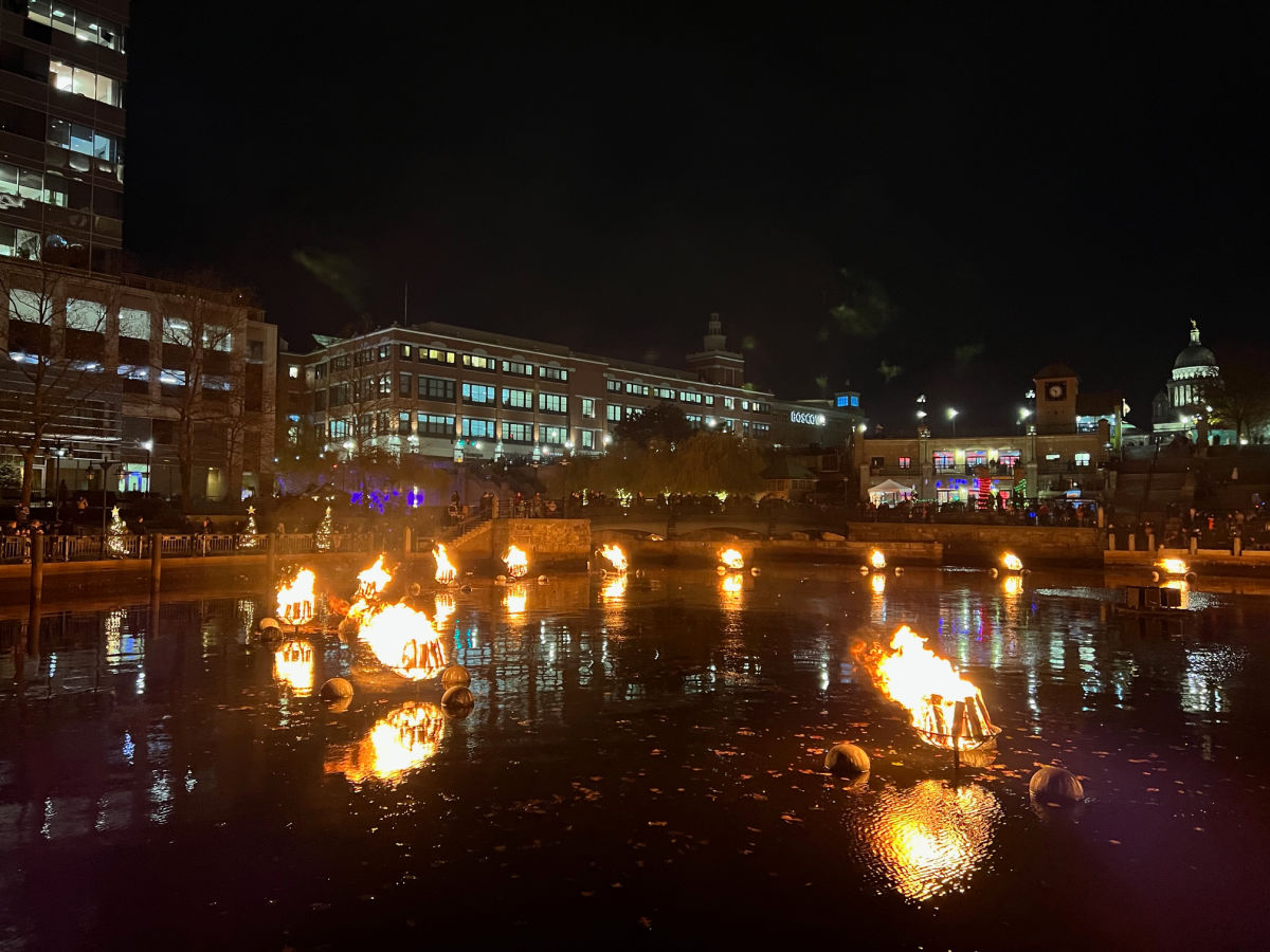 Waterfire in Waterplace Park Providence
